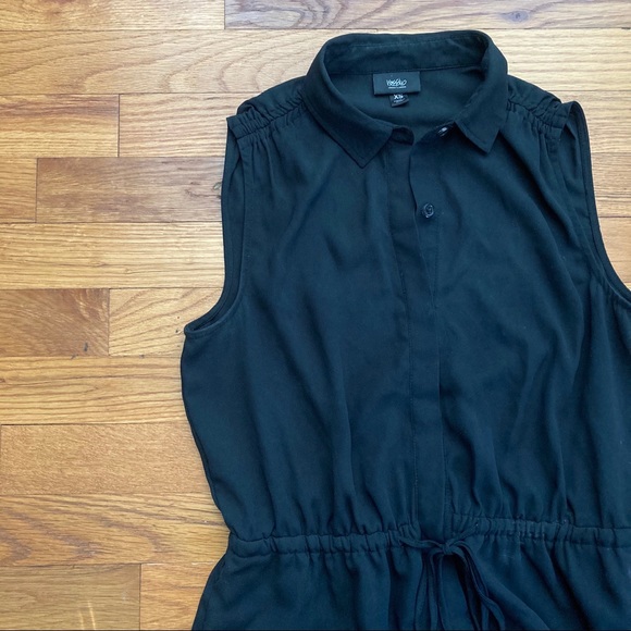 Black Sleeveless Button Down Mossimo Dress - Picture 2 of 9